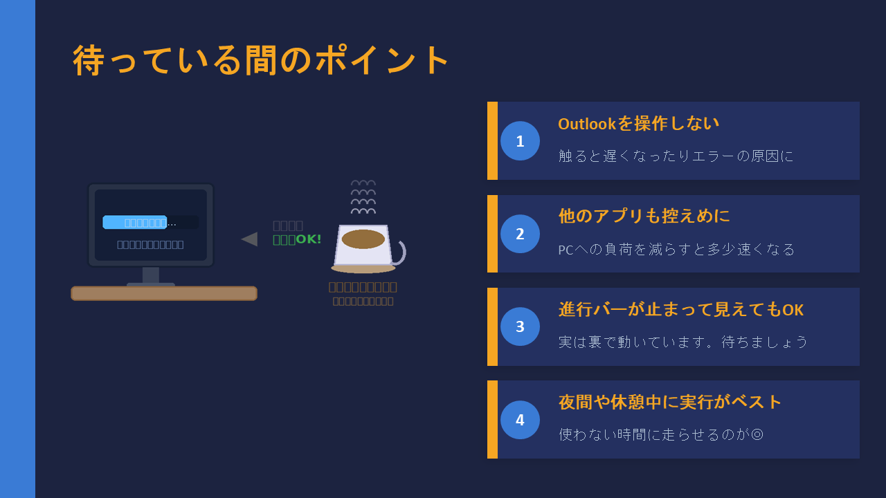 待っている間のポイント